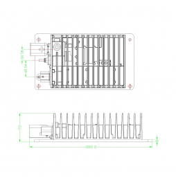 Convertidor DC-DC TCC 1000W 220-450V a 12V