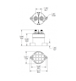 Gigavac GV200FC Contactor - 48 V internal coil suppression