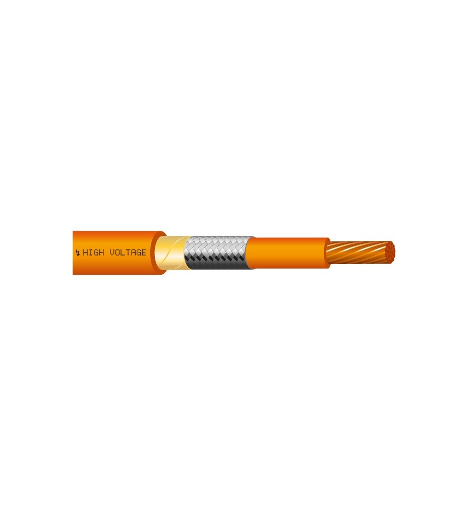 Câble blindé orange SILICABLE FHLR2GCB2G-C 25 mm²