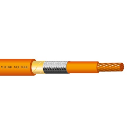 Câble blindé orange SILICABLE FHLR2GCB2G-C 25 mm²