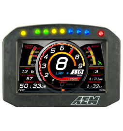 Pantalla de registro de panel plano de carbono AEM CD-5FL