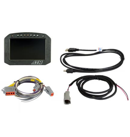 Écran plat numérique de tableau de bord compatible GPS AEM CD-5FG Carbon