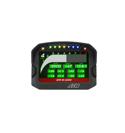 AEM CD-5LG koolstofregistratiedisplay met interne GPS