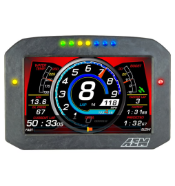 Display piatto AEM CD-7F Carbon senza registrazione/senza GPS