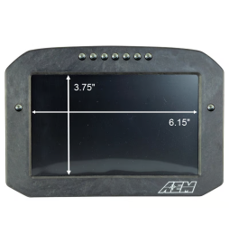 Display piatto AEM CD-7F Carbon senza registrazione/senza GPS