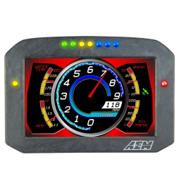 Pantalla de registro de panel plano de carbono AEM CD-7FL