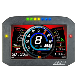 AEM CD-7FLG Carbon Flat Panel Logging Display met interne GPS