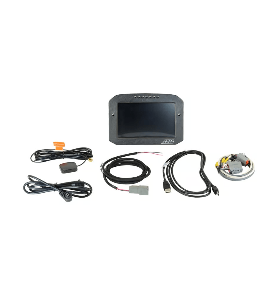 Display di registrazione a pannello piatto in carbonio AEM CD-7FLG con GPS interno