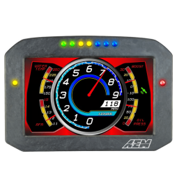 Pantalla de registro de panel plano de carbono AEM CD-7FLG con GPS interno