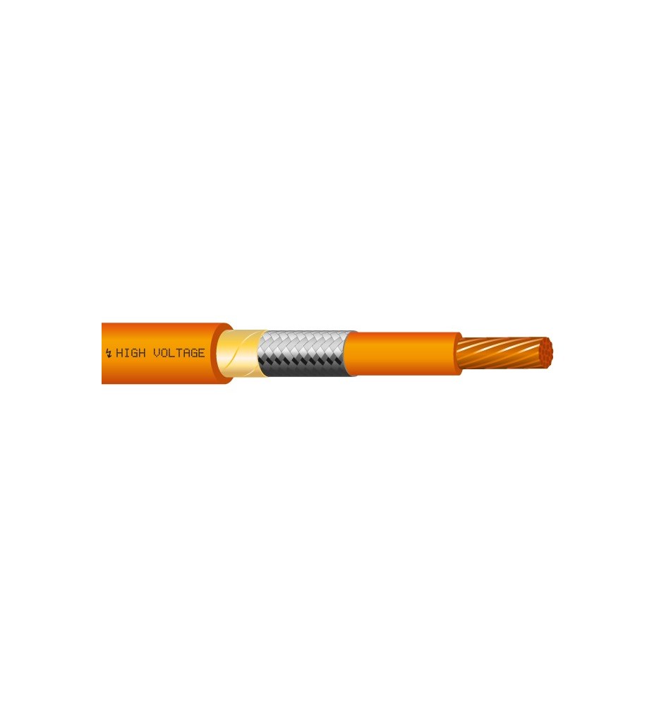 Cable blindado naranja SILICABLE FHLR2GCB2G-C de 10 mm²