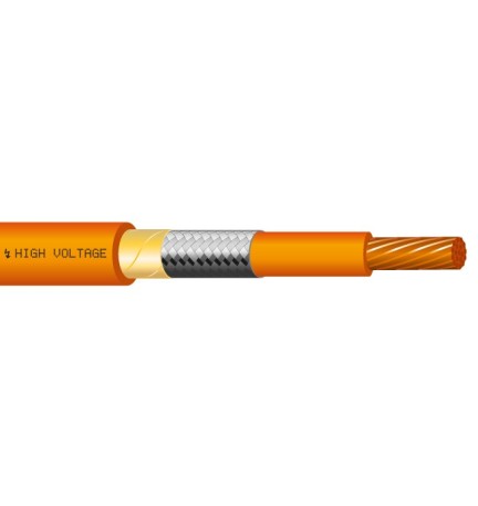 Cable blindado naranja SILICABLE FHLR2GCB2G-C de 10 mm²